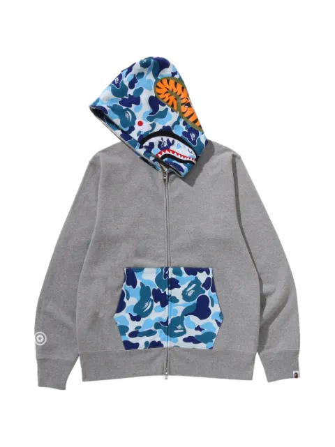 A BATHING APE® Shark Camo-print hoodie Grey 001ZPM301301M