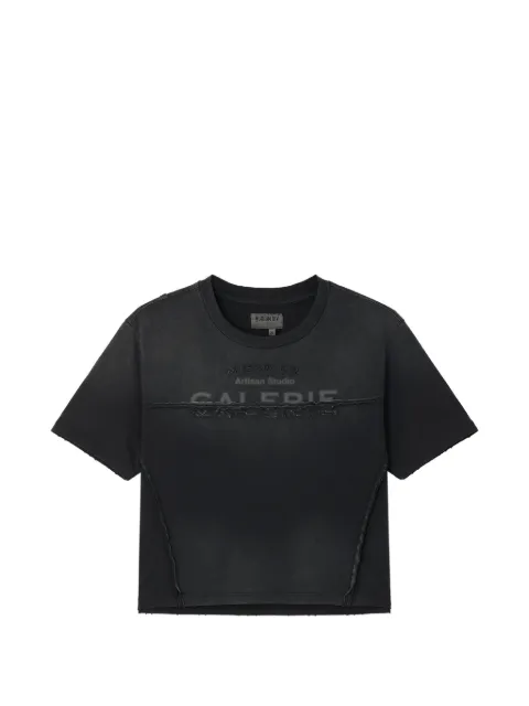 Musium Div. cut-out frayed T-shirt Black MMUTEW01263X