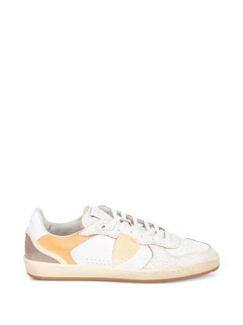 Philippe Model Paris panelled crackle-effect sneakers Neutrals PGALLOWPGLUVC01