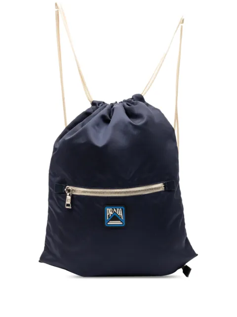 Prada Pre-Owned 2000-2026 Tessuto Drawstring backpack Blue GSHGAOYGEAU7HGQI