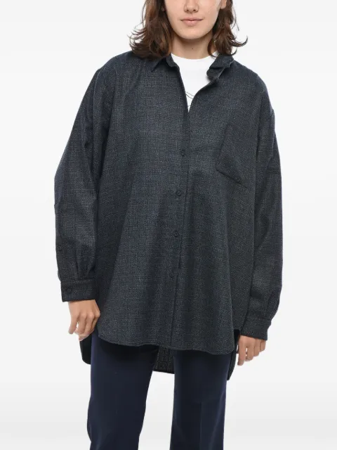 SUPER BLOND oversized flannel shirt Blue SUITTTEX20