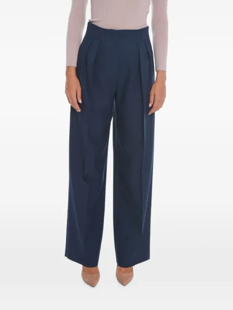 SUPER BLOND pleated tailored trousers Blue TROUSERSFBLUSCURO