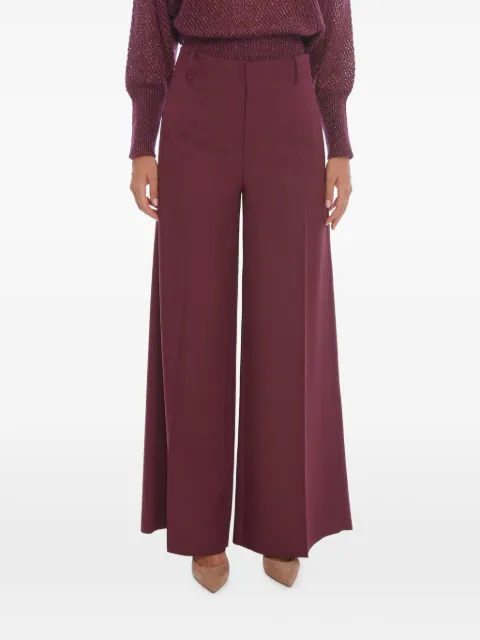 SUPER BLOND pleated palazzo pants Purple TROUSERSCBORDEAUX