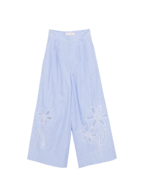 Mira Mikati striped trousers Blue SS26TRS016B