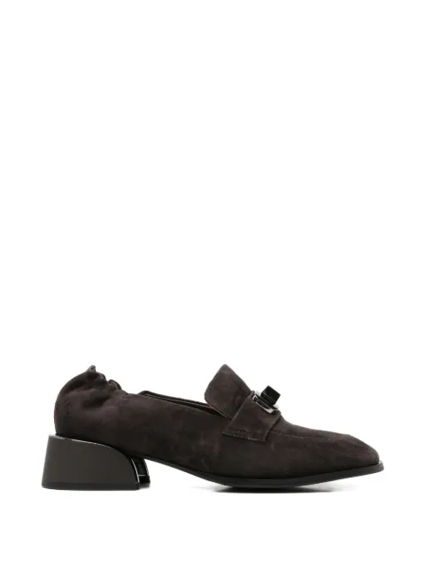 LINDA BAUMANN buckle-detail elasticated-heel loafers Brown 658526133