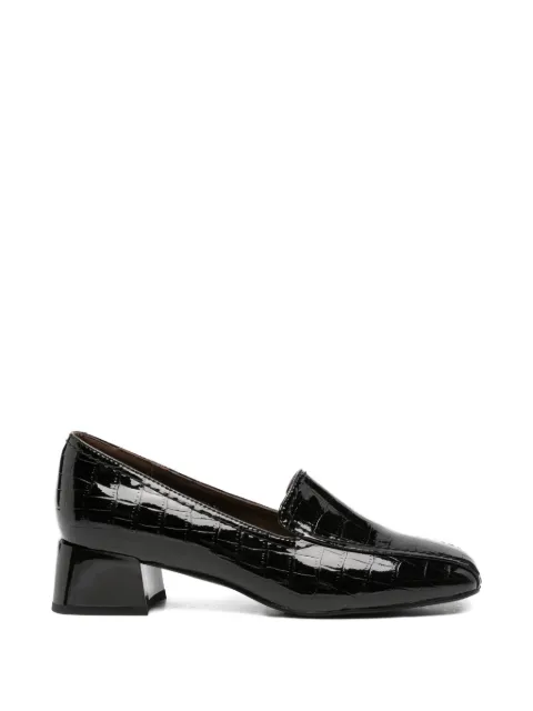 LINDA BAUMANN crocodile-embossed leather pumps Black 658526118BLK