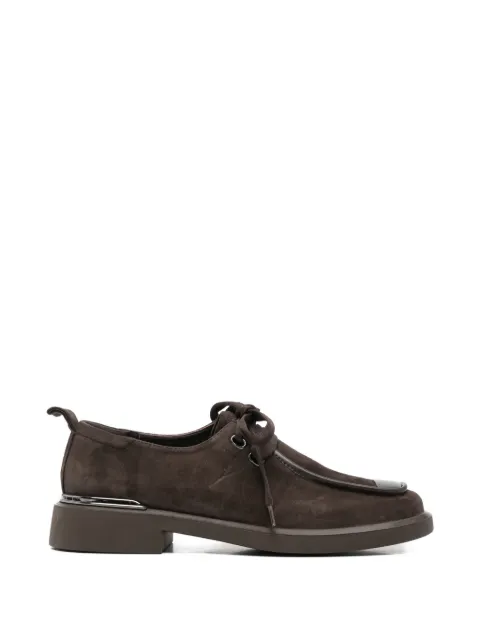 LINDA BAUMANN lace-up fastening suede derby shoes Brown 658526160