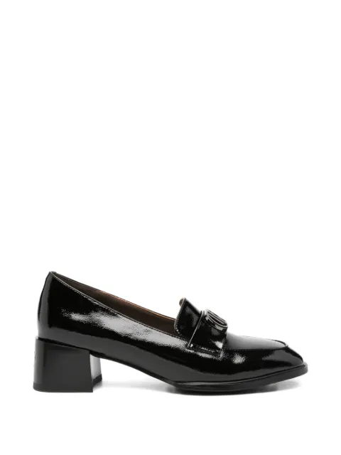 LINDA BAUMANN logo-plaque pumps Black 658526138BLK