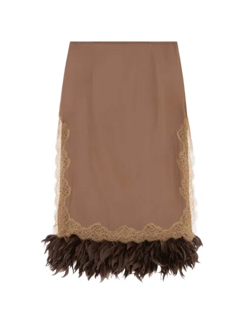 16Arlington Velino midi skirt Brown SMD218SS2601