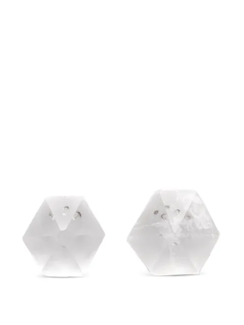 Monies faceted crystal earrings Silver M210
