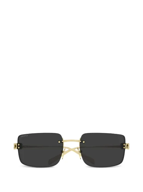 Gucci Eyewear logo-detail square-frame sunglasses Gold GG2038S001