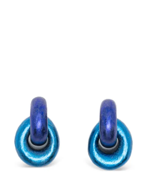 Monies interlocking hoop earrings Blue 8299B
