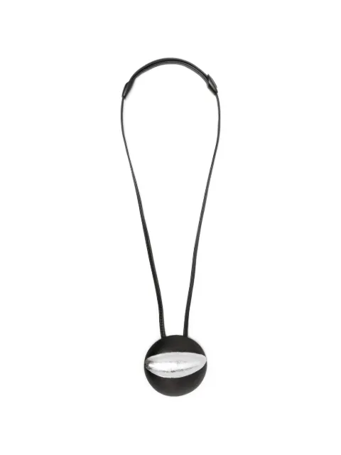 Monies Isola circular-pendant necklace Black 8487WDS