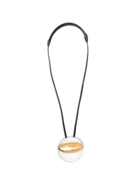 Monies Isola foil-detail disc necklace Gold 8487AG