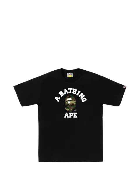 A BATHING APE® camouflage-print T-shirt Black 001TEM301031M