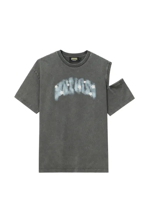 Mini Cream cut-out star-embellished T-shirt Grey 6SM633A