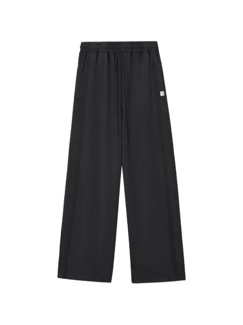 Mini Cream drawstring-waist wide-leg trousers Grey 6SM504A