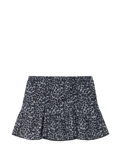 b+ab leopard-print ruffled mini skirt Black 6U681AS
