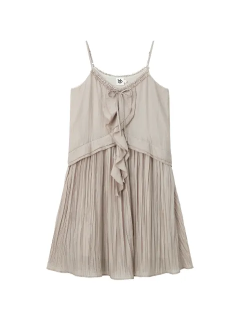 b+ab ruffled pleated mini dress Neutrals 6U181AS