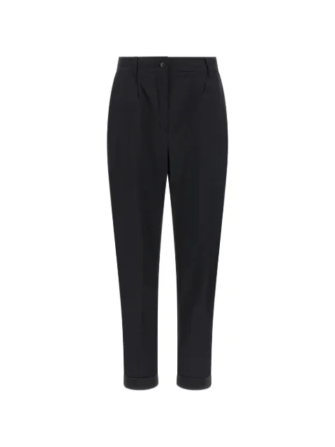 Kiton pleated turn-up trousers Black D50105H0966703000