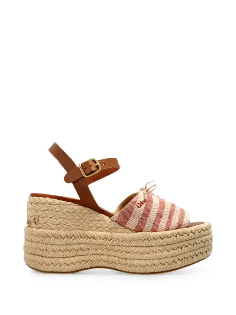 Chloé striped platform sandals CH26A19QXU