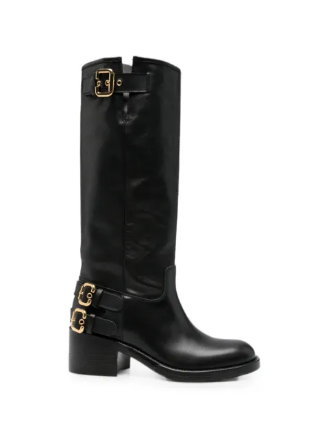 Chloé Dakota buckle-detail knee-high boots Black CH26A12EYR