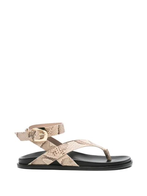 Stuart Weitzman Marykate snakeskin-effect sandals Neutrals SN624