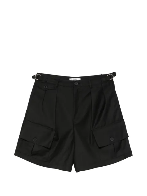 FOUND pleated cargo shorts Black FOSS26SH01321
