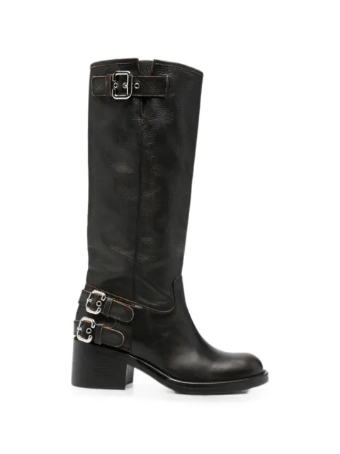 Chloé Dakota buckle-strap boots Black CHC25A12ESY