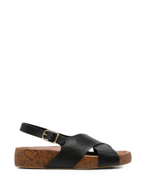 Chloé crossover-strap sandals Black CH26A21HYR