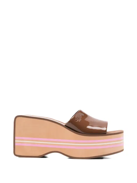 Chloé Swimming wedge sandals Brown CH26A19HYI