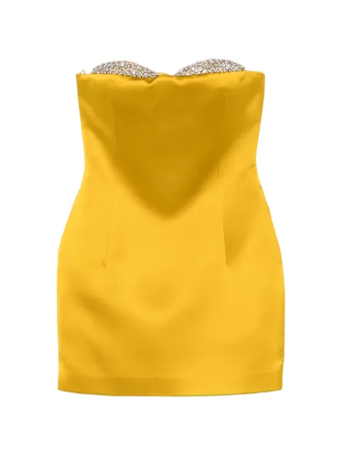The New Arrivals Ilkyaz Ozel Noelie crystal-embellished strapless dress Yellow PF26TNANA00103060968