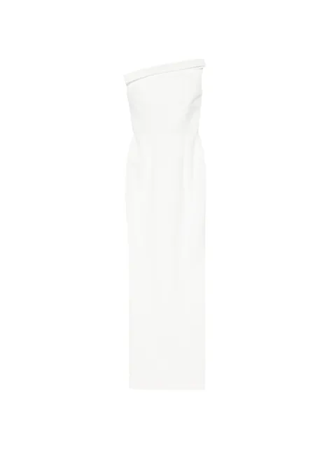 The New Arrivals Ilkyaz Ozel Fuji bow-detail maxi dress White PF26TNANA00304810318