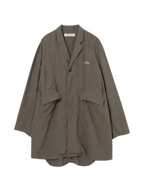 Undercover logo-print notched-lapel jacket Green UP1F4102