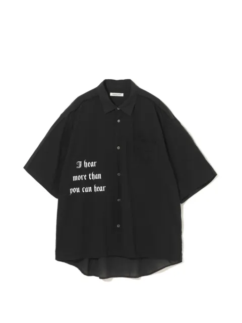 Undercover slogan-print shirt Black UP1F4404