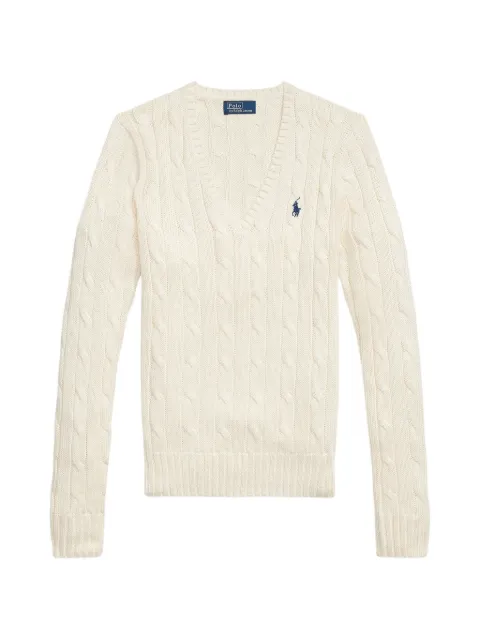 Polo Ralph Lauren cable-knit cotton sweater White 211971870011
