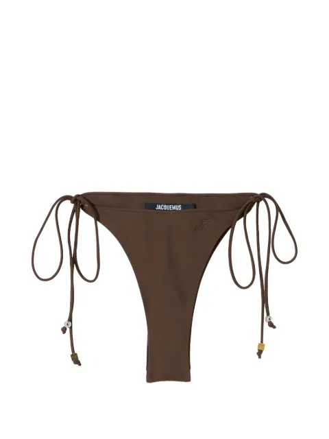 Jacquemus The Triangle tie-fastening bikini bottoms Brown BOW00628AW00096