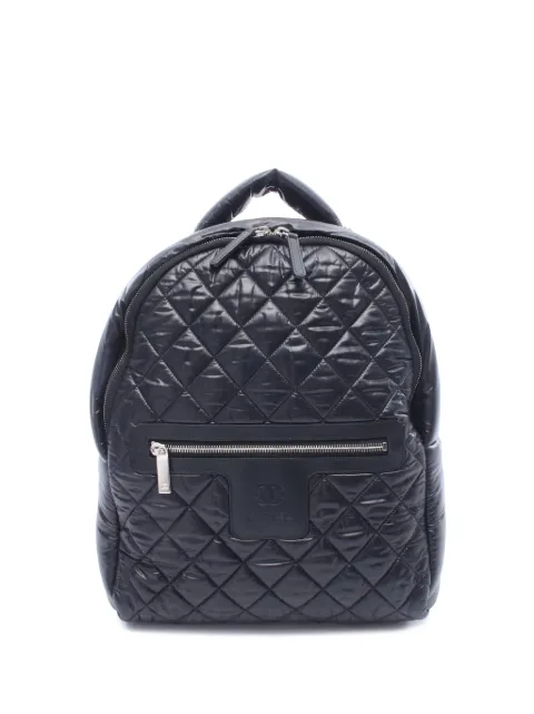 CHANEL Pre-Owned 2015-2016 Quilted Nylon Coco Cocoon backpack Black TFK7CULHFELHK090