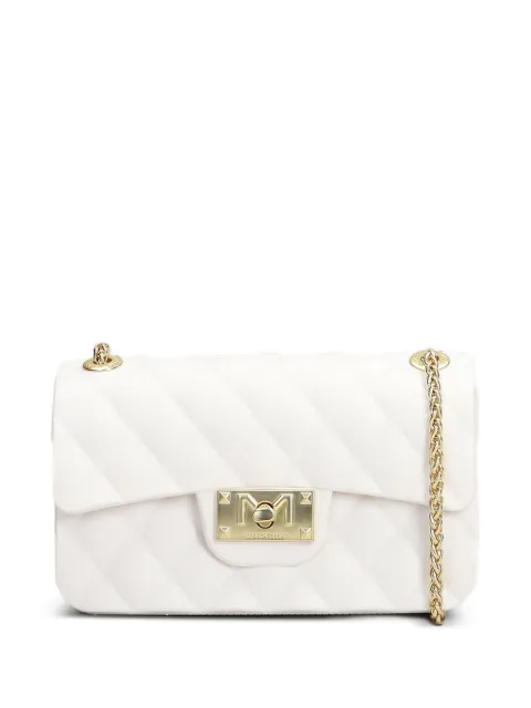 Marc Ellis Flat Falcon quilted logo-plaque shoulder bag White FLATFALCONXS