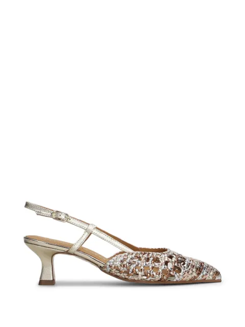 Pedro Miralles Mantua woven slingback pumps Silver 18635