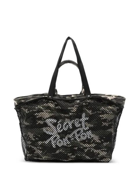 Secret Pon Pon large City camouflage-pattern tote bag Green CITYTOTEL
