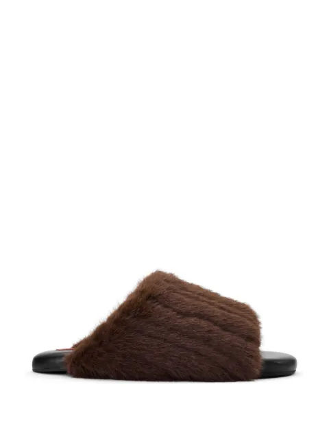 Simon Miller Furry Bubble faux-fur slides Brown F2749269