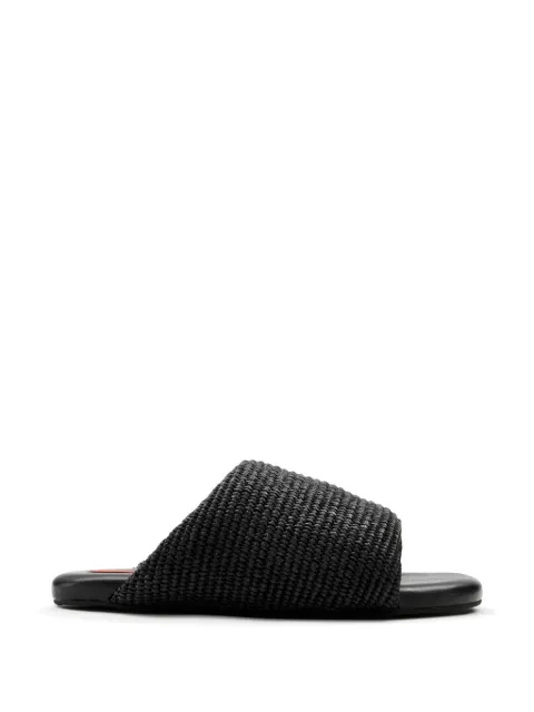 Simon Miller Bubble raffia slides Black F2749046