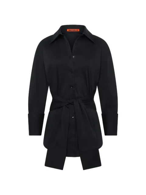 Simon Miller Inna poplin tie-waist shirt Black W34403169