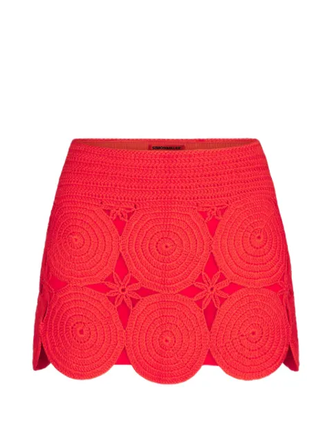 Simon Miller Beep Beep crochet-knit mini skirt Red W51936093