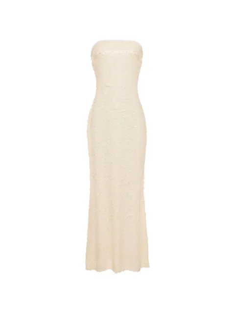 Simon Miller Sculpty sequin-embellished strapless maxi dress Neutrals W44653220