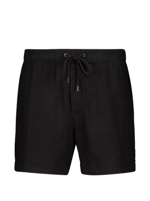 James Perse drawstring-waist linen shorts Black MKO4249