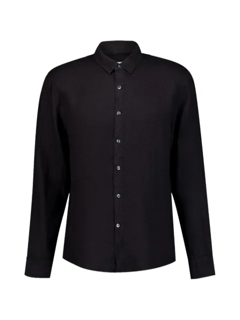 James Perse long-sleeved linen shirt Black MKO3499