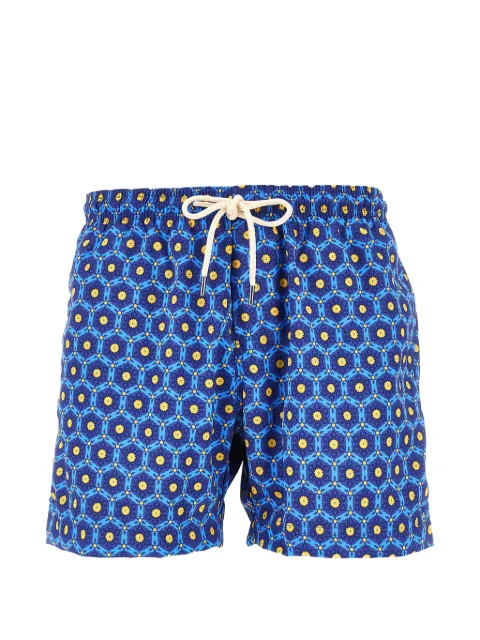 PENINSULA SWIMWEAR geometric-print drawstring swim shorts Blue P26SBS002PROCIDAPR03