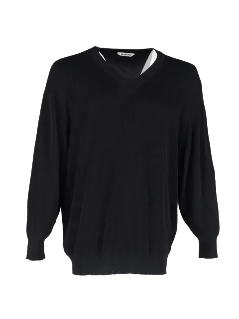 Balenciaga Pre-Owned V-neck sweater Black BAPUGBCL728230M